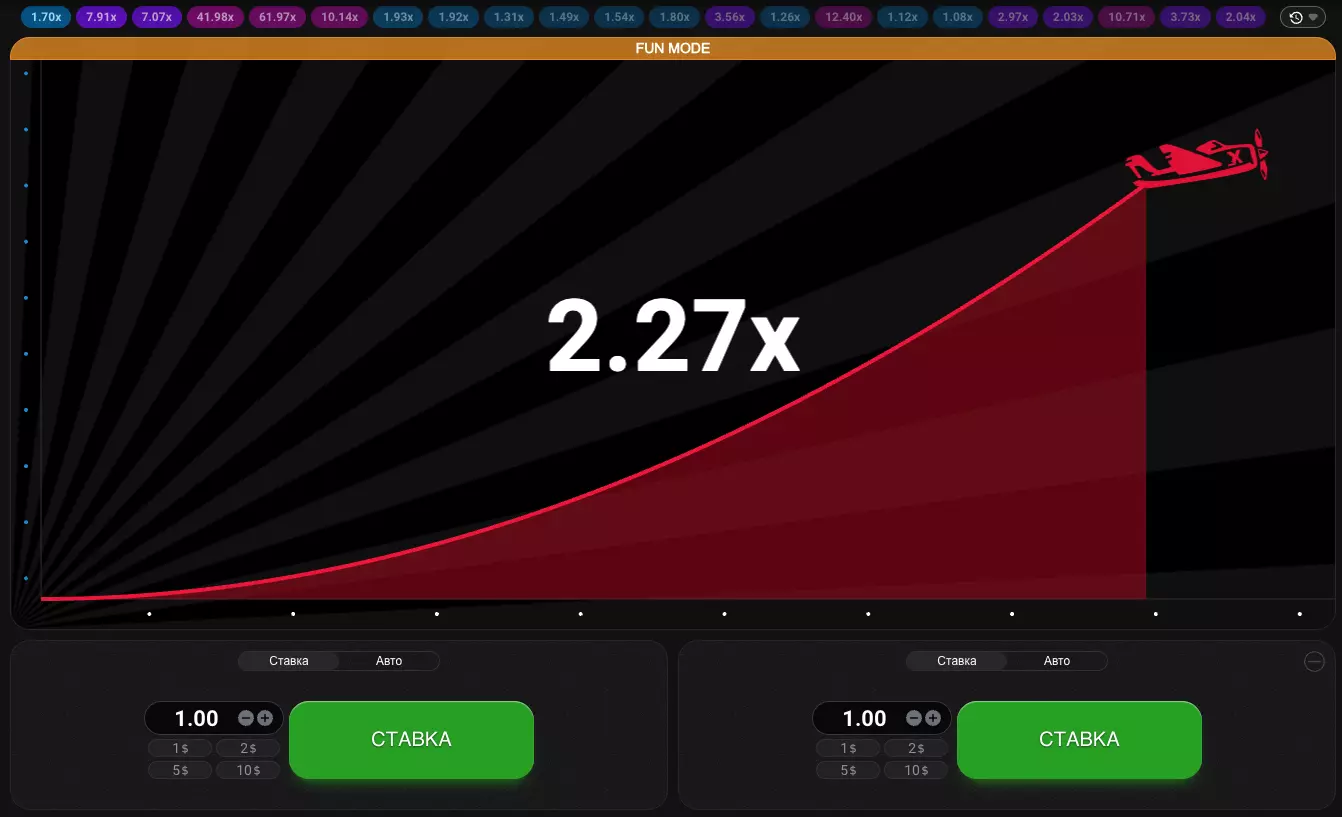 Демо игра Авиатор